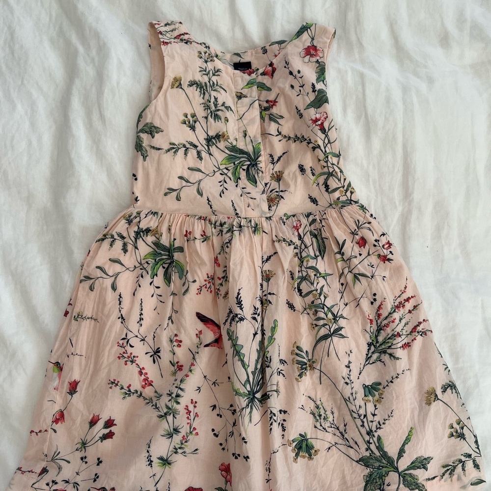 Floral Kids Dress in Pastel Pink